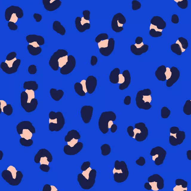 Kissen Leo Muster Blau & Rosa (klein)