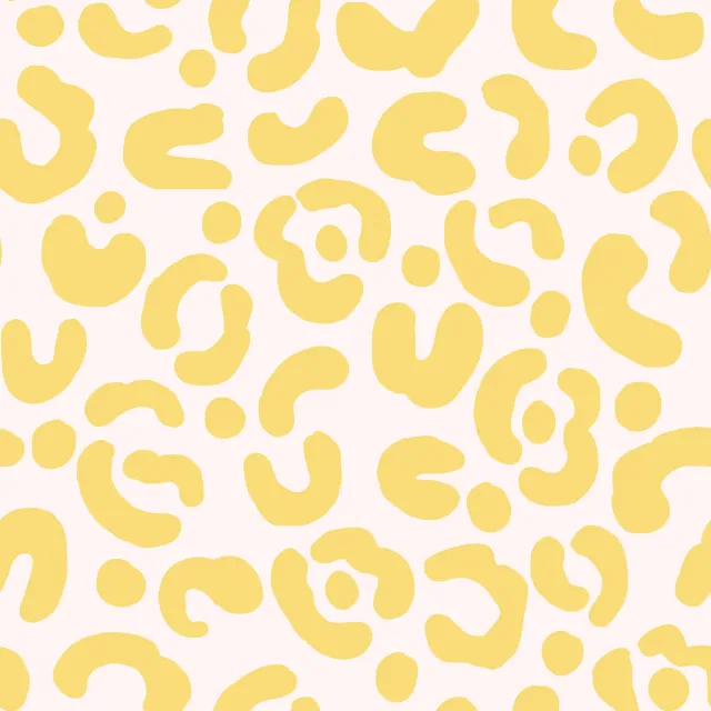 Kissen Muster Leo Flower Gelb