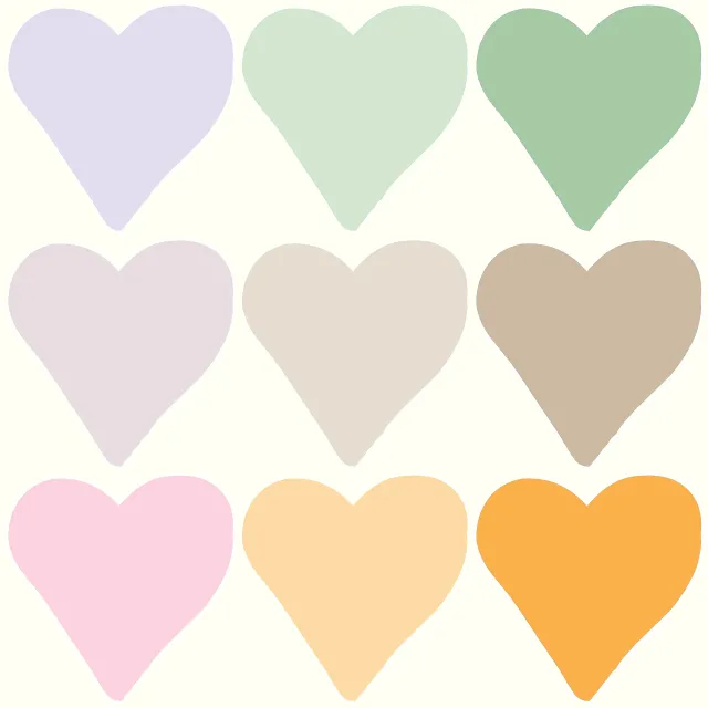 Dekovorhang Herzen Muster Regenbogen