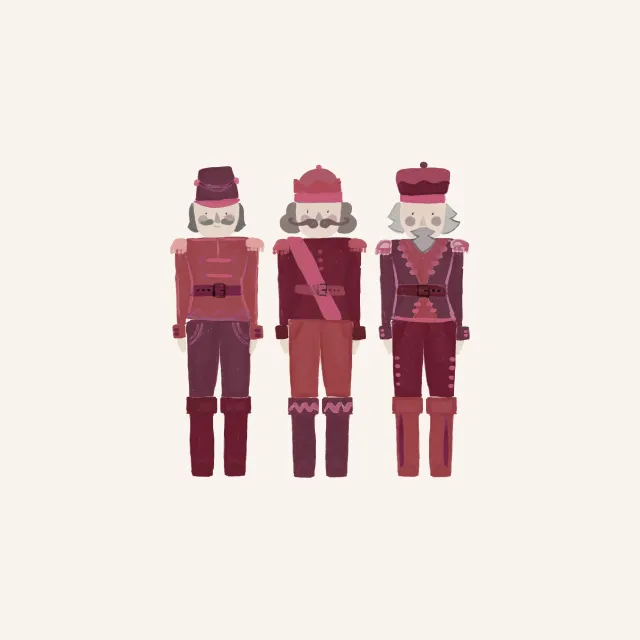 Geschirrtücher Nussknacker dunkelrot