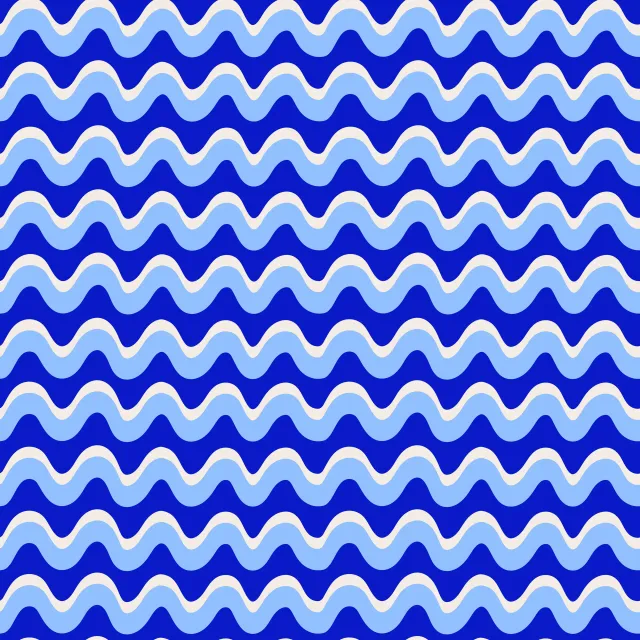 Dekovorhang Wellen Blau Dunkel