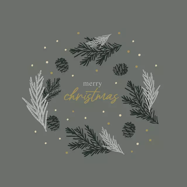 Kissen Adventskranz Tannenzweige