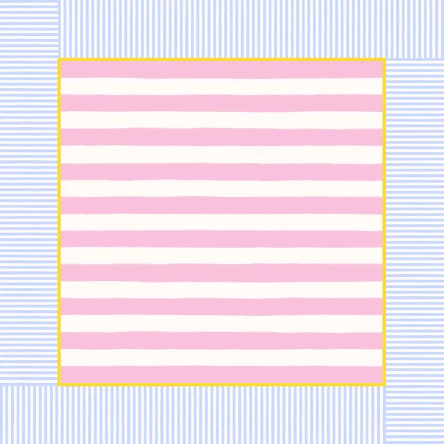 Tischdecke Streifenrahmen Blau Rosa