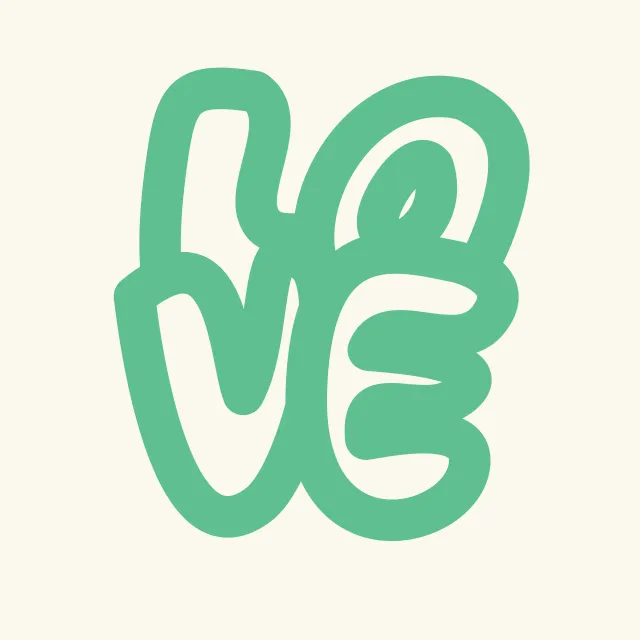 Sitzkissen Love Magic - grün