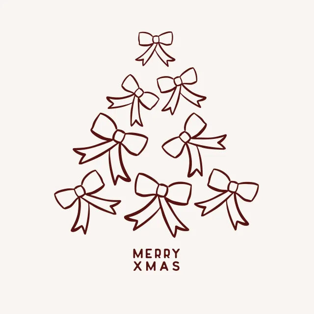 Kissen Schleifen Baum rot