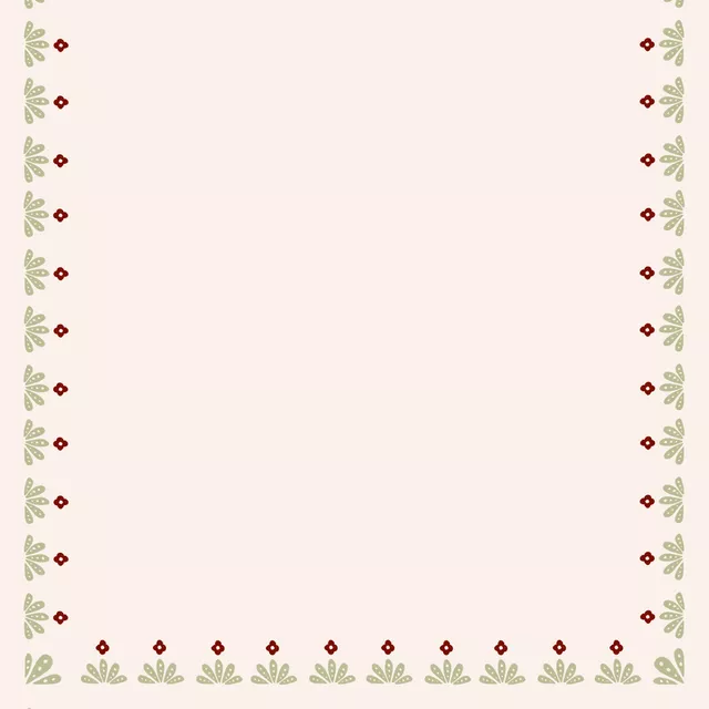 Tischdecke Folklore Blumen Beige