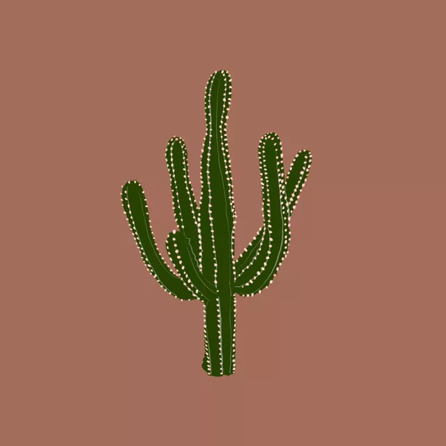 Kissen Palme Burned Sienna