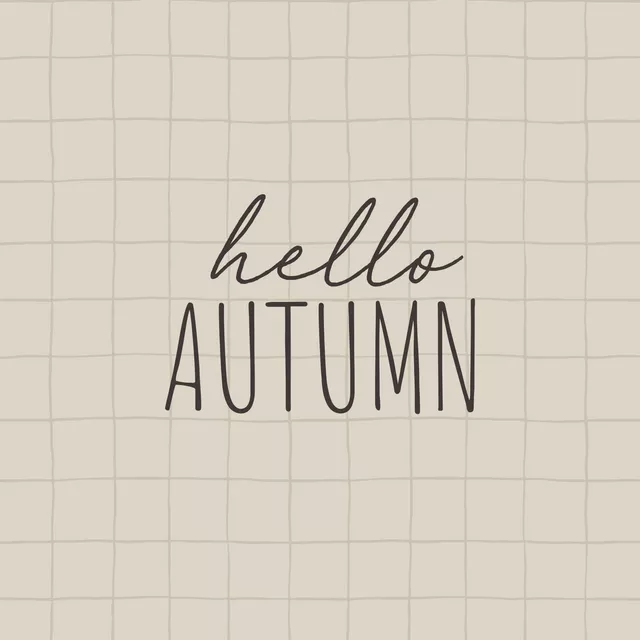 Kissen Hello Autumn Beige Karo