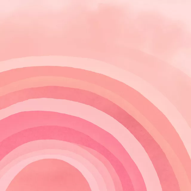 Kissen Happy Rainbow Pink