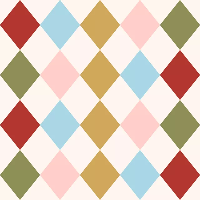 Kissen Diamond Pattern Colorful