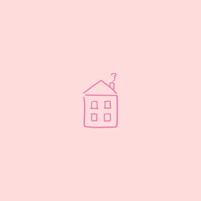 Kissen Little House pink
