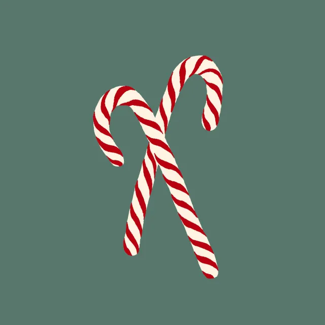 Kissen Xmas - Zuckerstange  grün