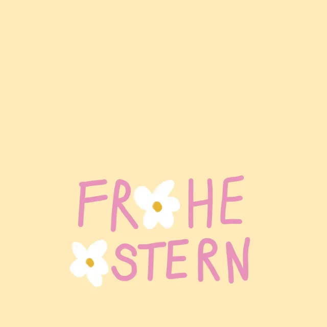 Tischläufer Frohe Ostern Blume Gelb