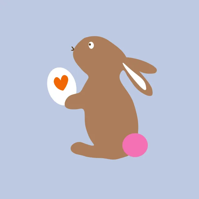 Tischläufer Osterhase Mit Ei Hellblau