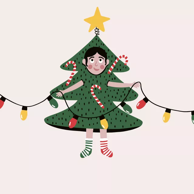 Kissen Weihnachtsbaum Wendekissen