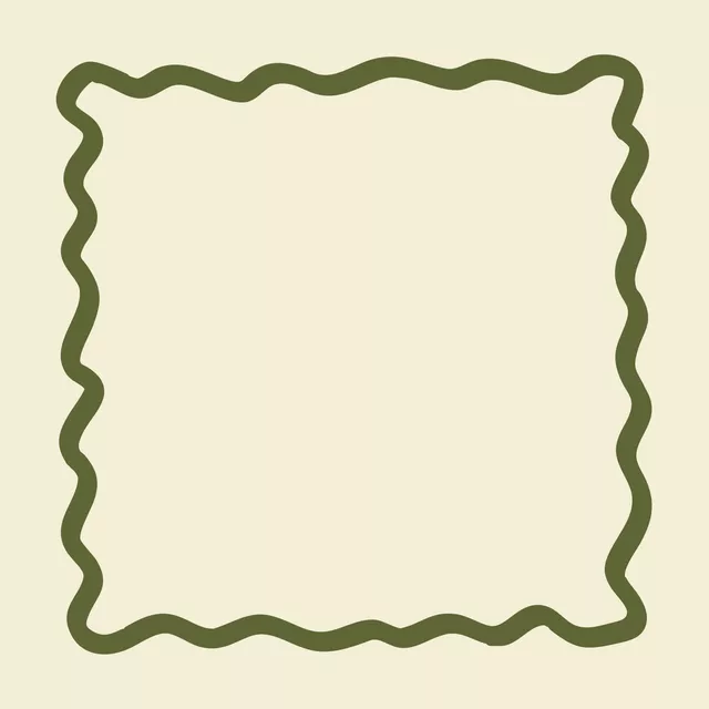 Servietten Wellenrand Beige Green