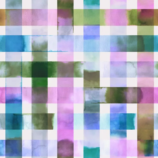 Kissen Checks Gradation Plaids Lilac