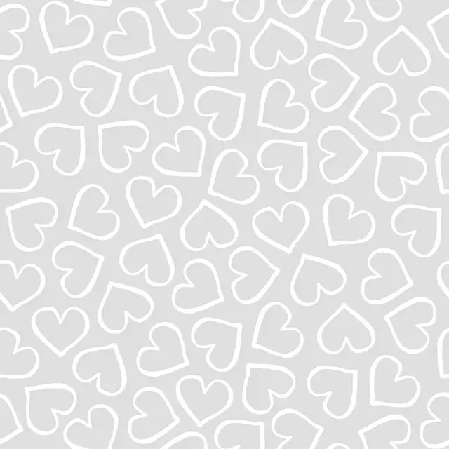 Kissen Herzen LineArt grau