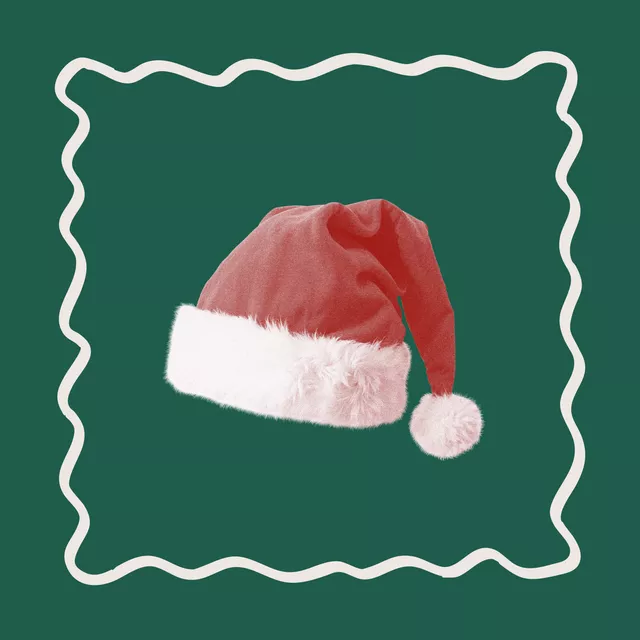 Kissen Weihnachtsmütze Grün