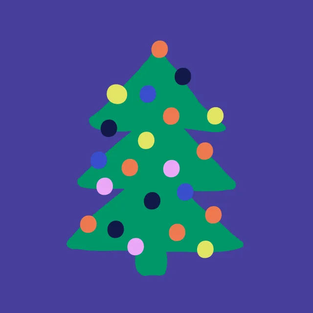 Kissen Colorful Christmas Tree 2