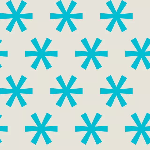 Kissen Muster Schneeflocken türkis