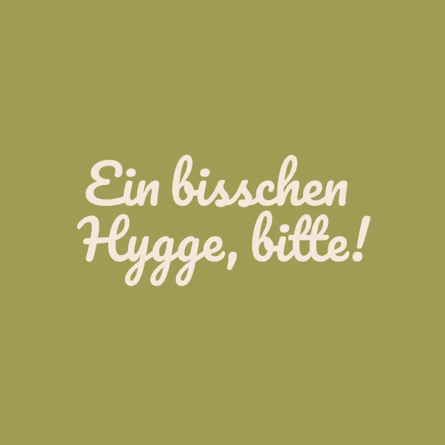 Kissen Ein bisschen Hygge grün