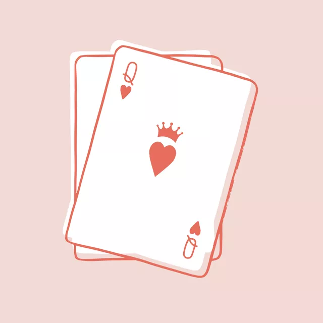 Sitzkissen Queen of Hearts