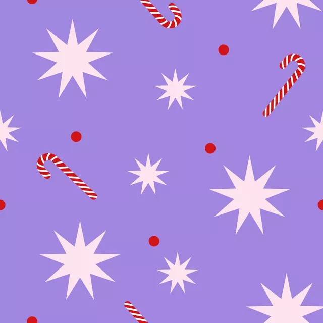 Kissen Muster Sterne Zuckerstangen