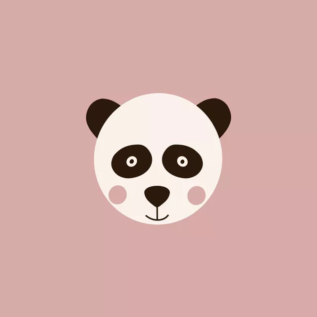 Kissen Panda rosa