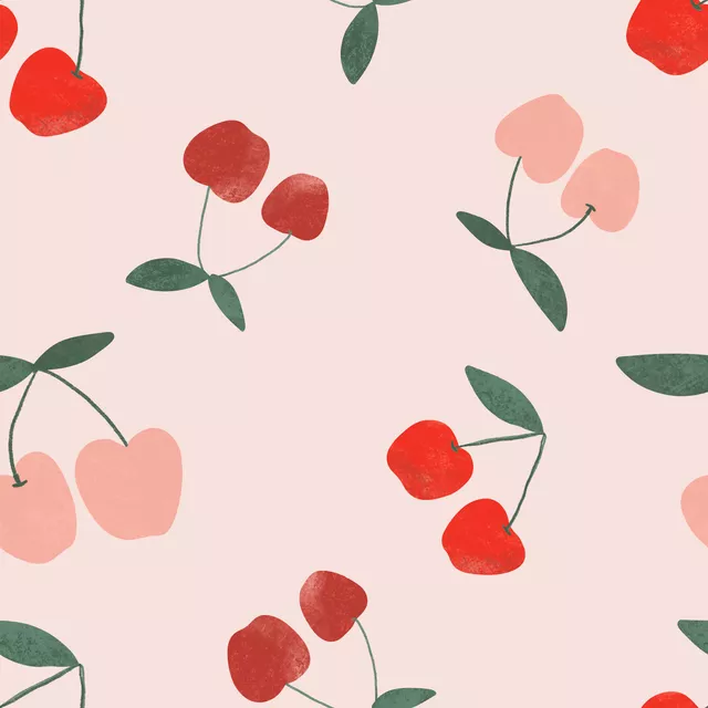 Bodenkissen Sommertage Kirschen Muster