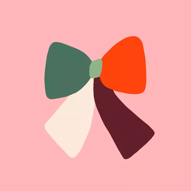 Kissen Schleife bunt