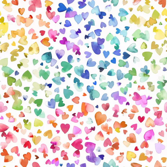 Tischläufer Pride Colorful Rainbow Hearts