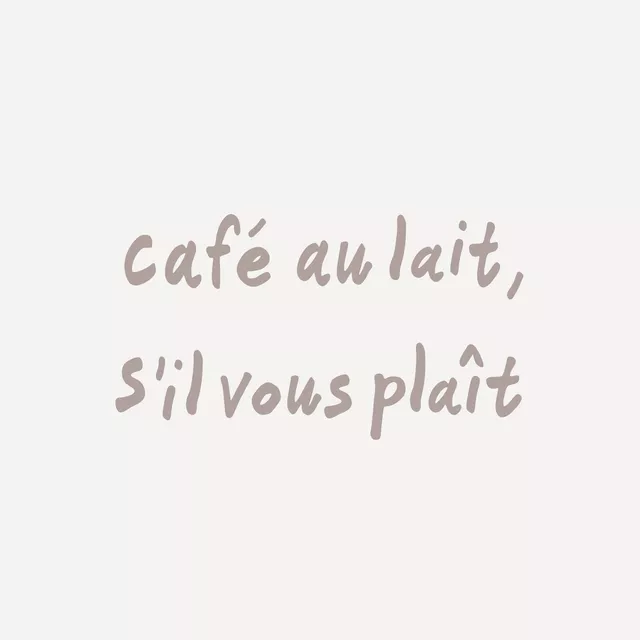 Kissen Café Au Lait S'il Vous Plaît