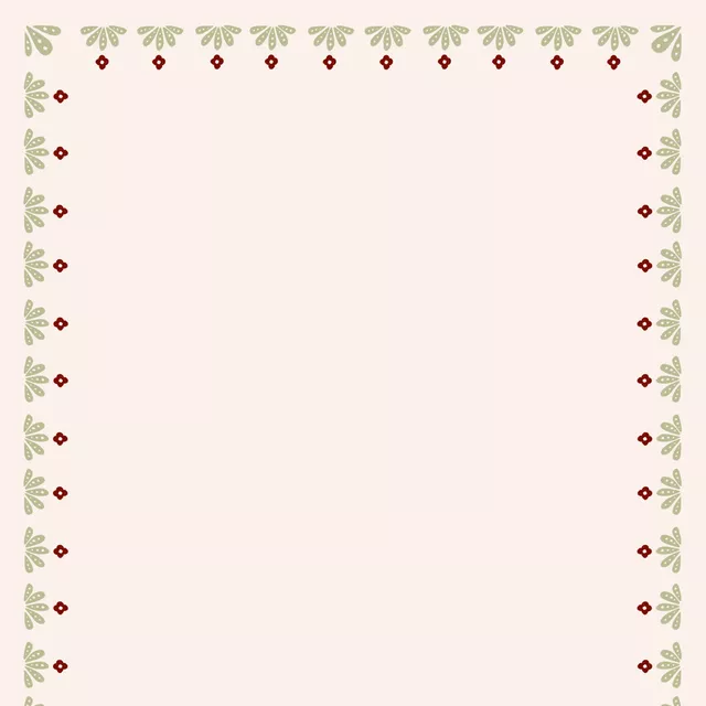 Tischdecke Folklore Blumen Beige