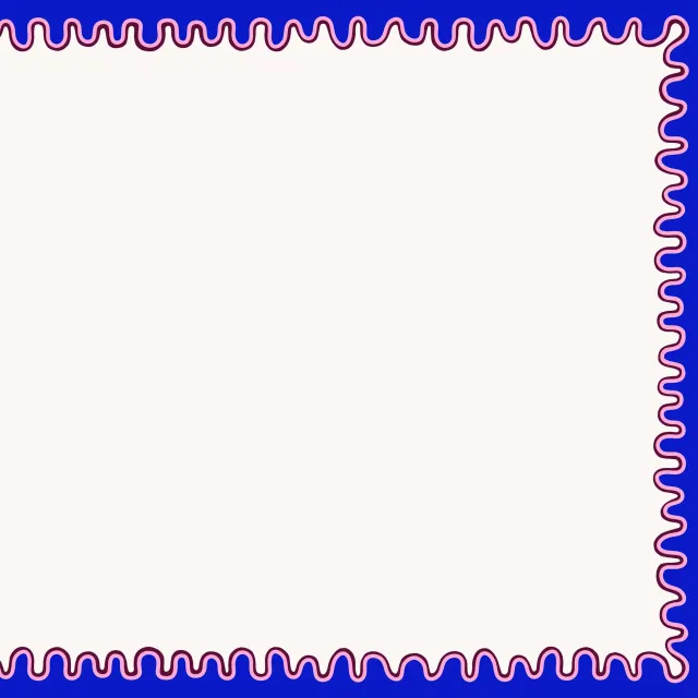 Tischset Welle Rahmen Blau