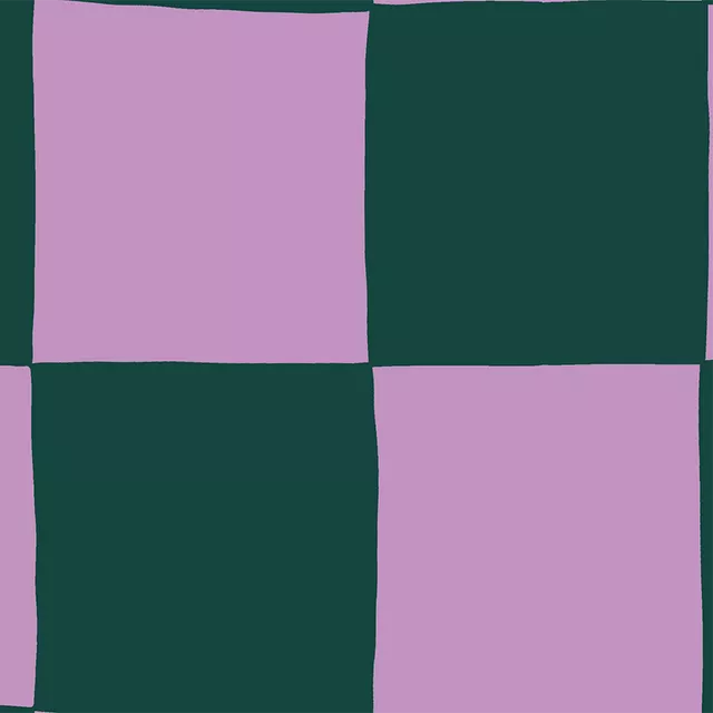 Tischläufer Schachbrett grün flieder