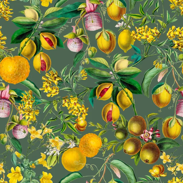 Tischdecke Tropischer Gartenzauber grün