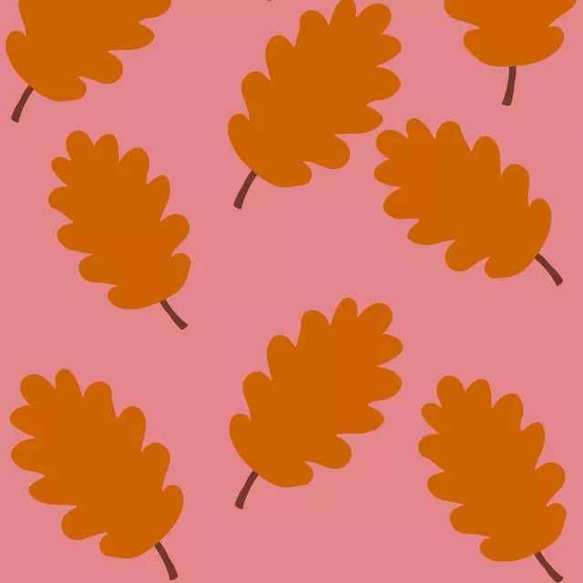 Kissen Herbstblätter Orange Pink