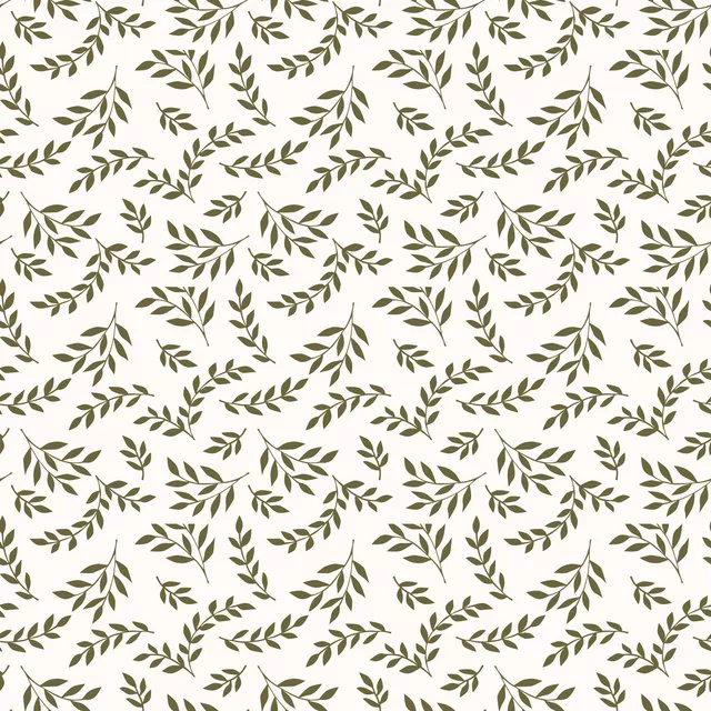 Kissen Muster Herbstblätter grün