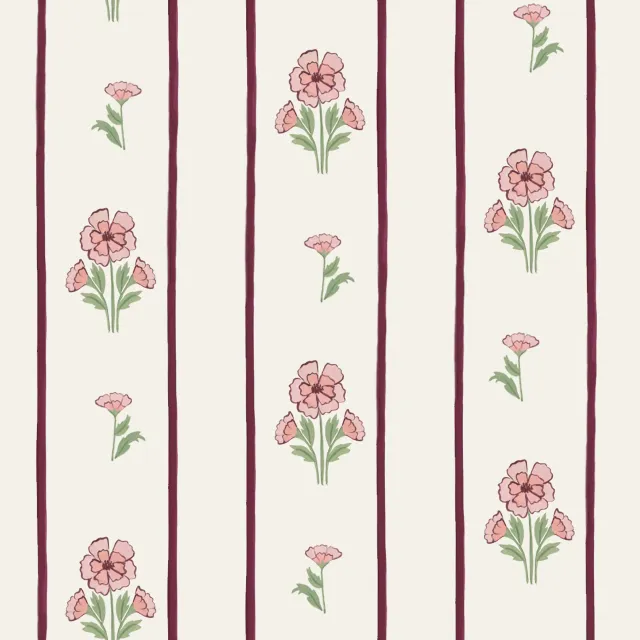 Raffrollo Bloom & Stripes