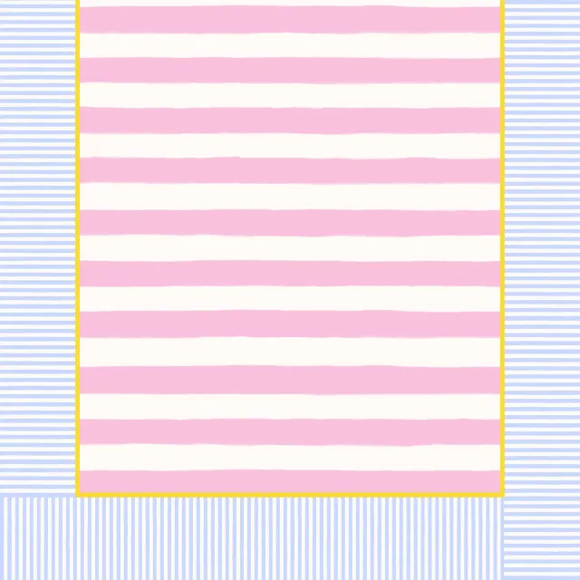 Geschirrtücher Streifenrahmen Blau Rosa