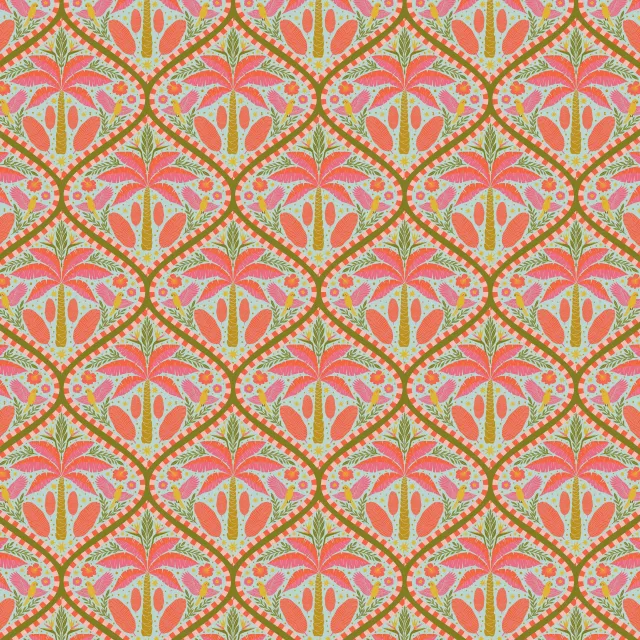 Tischset Tropical Summer Pink Grün