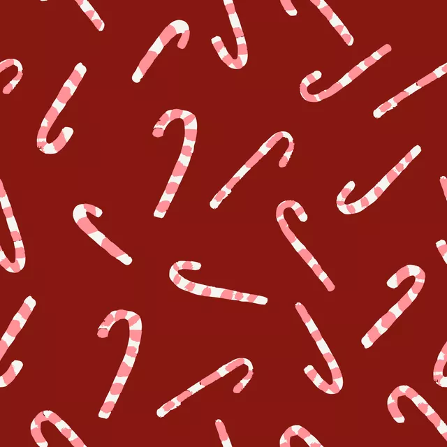 Kissen Sophies Zuckerstangen rot