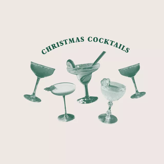 Servietten Christmas Cocktails Grün