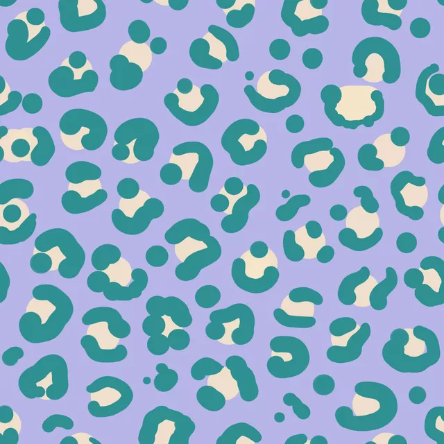 Tischläufer Leopardenmuster lila grün