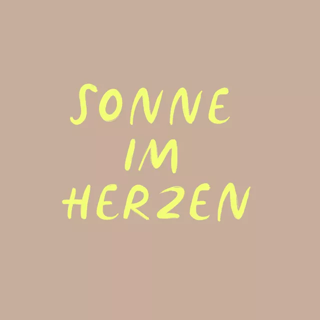 Kissen Sonne im Herzen neon