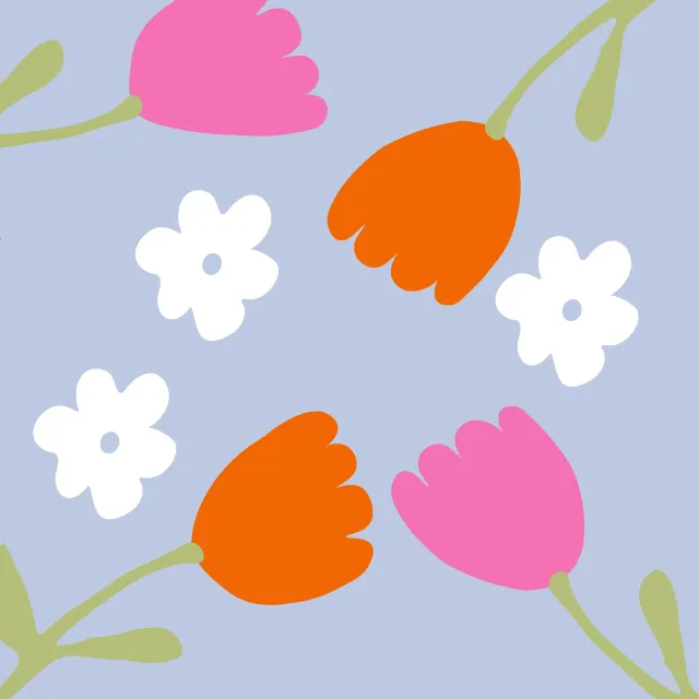 Kissen Tulpen Frühlingsblumen Blau