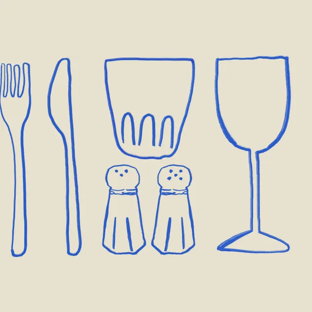 Tischset Kitchen Utensils Outline