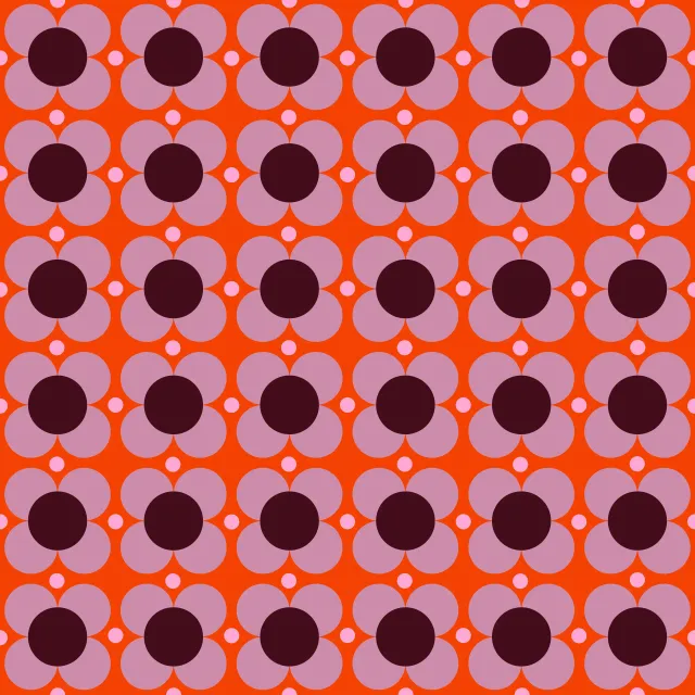 Bankauflage Blumen Punkte Orange