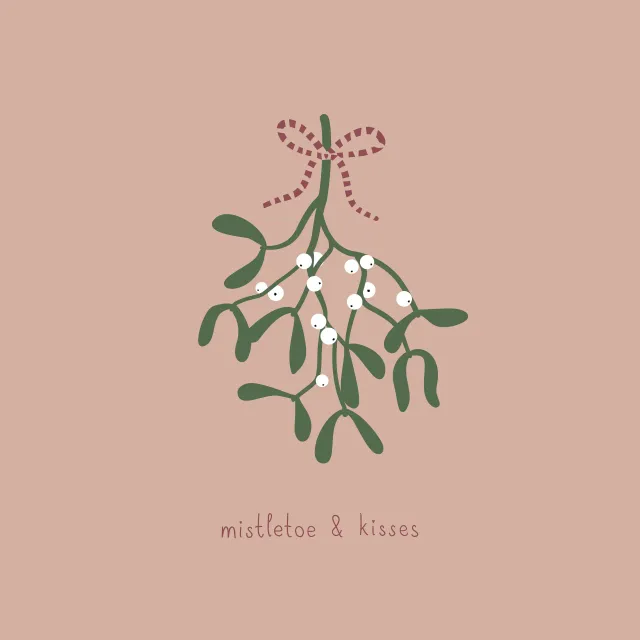 Kissen Mistletoe and kisses - puder